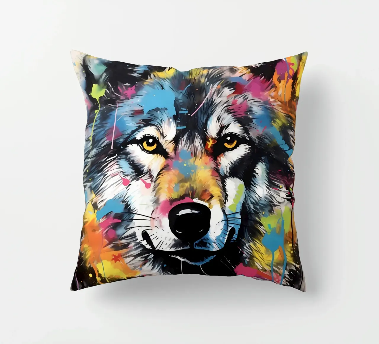 Wolf Dier kussen van Pierre Walton