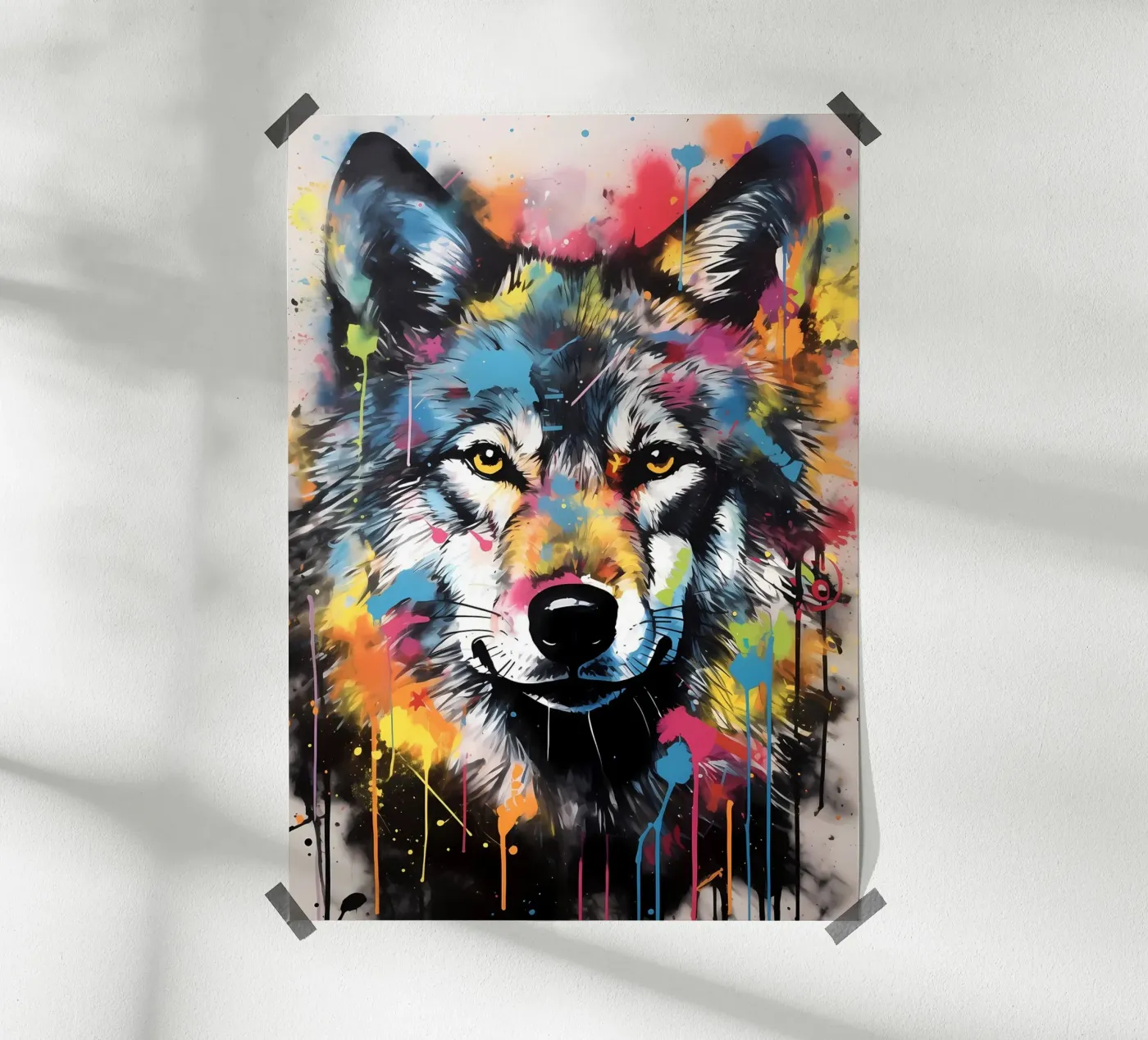 Wolf Dier poster van Pierre Walton