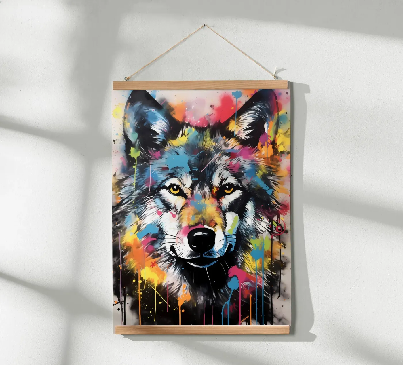 Wolf Dier poster van Pierre Walton