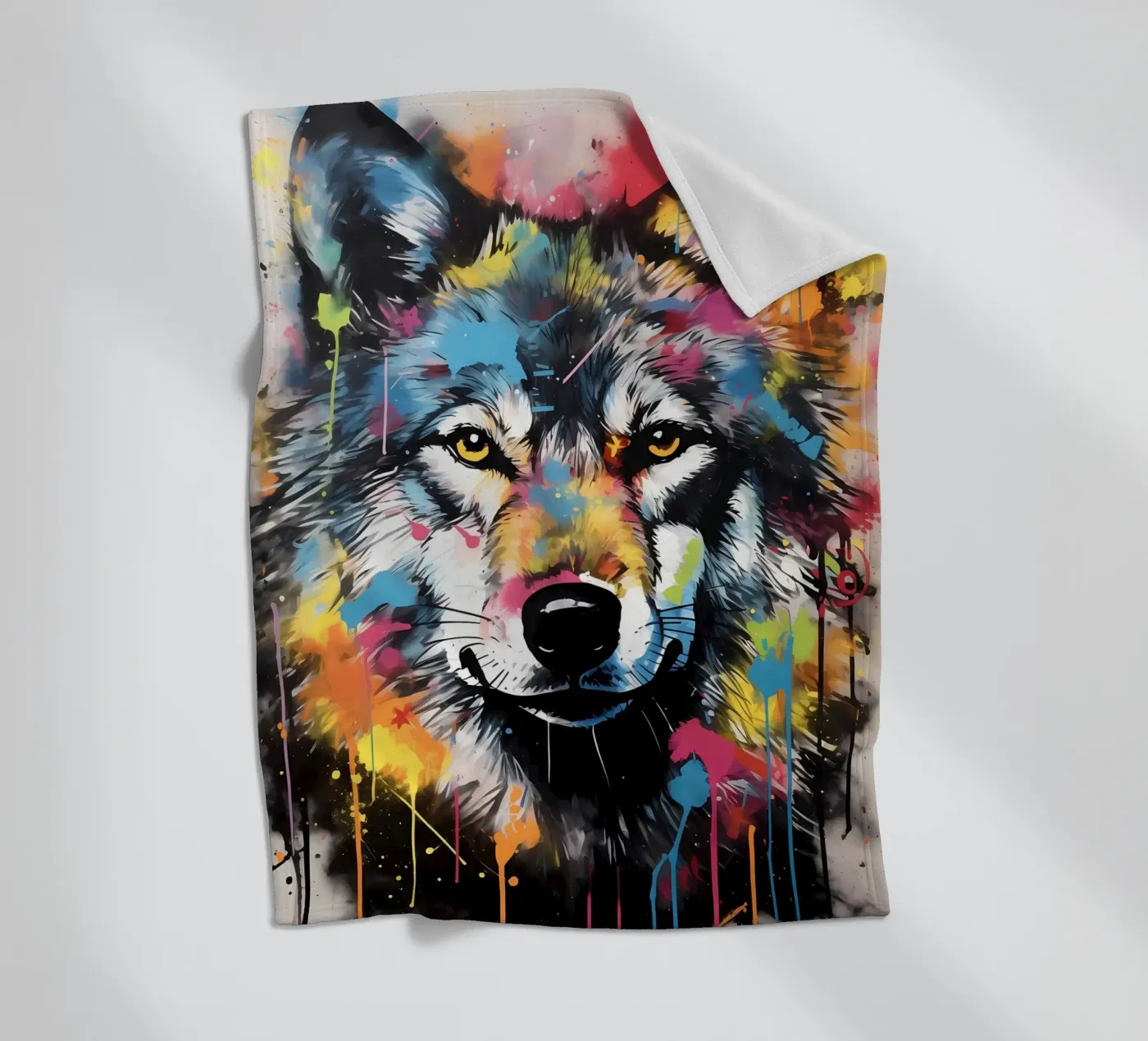 Wolf Dier fleecedeken van Pierre Walton