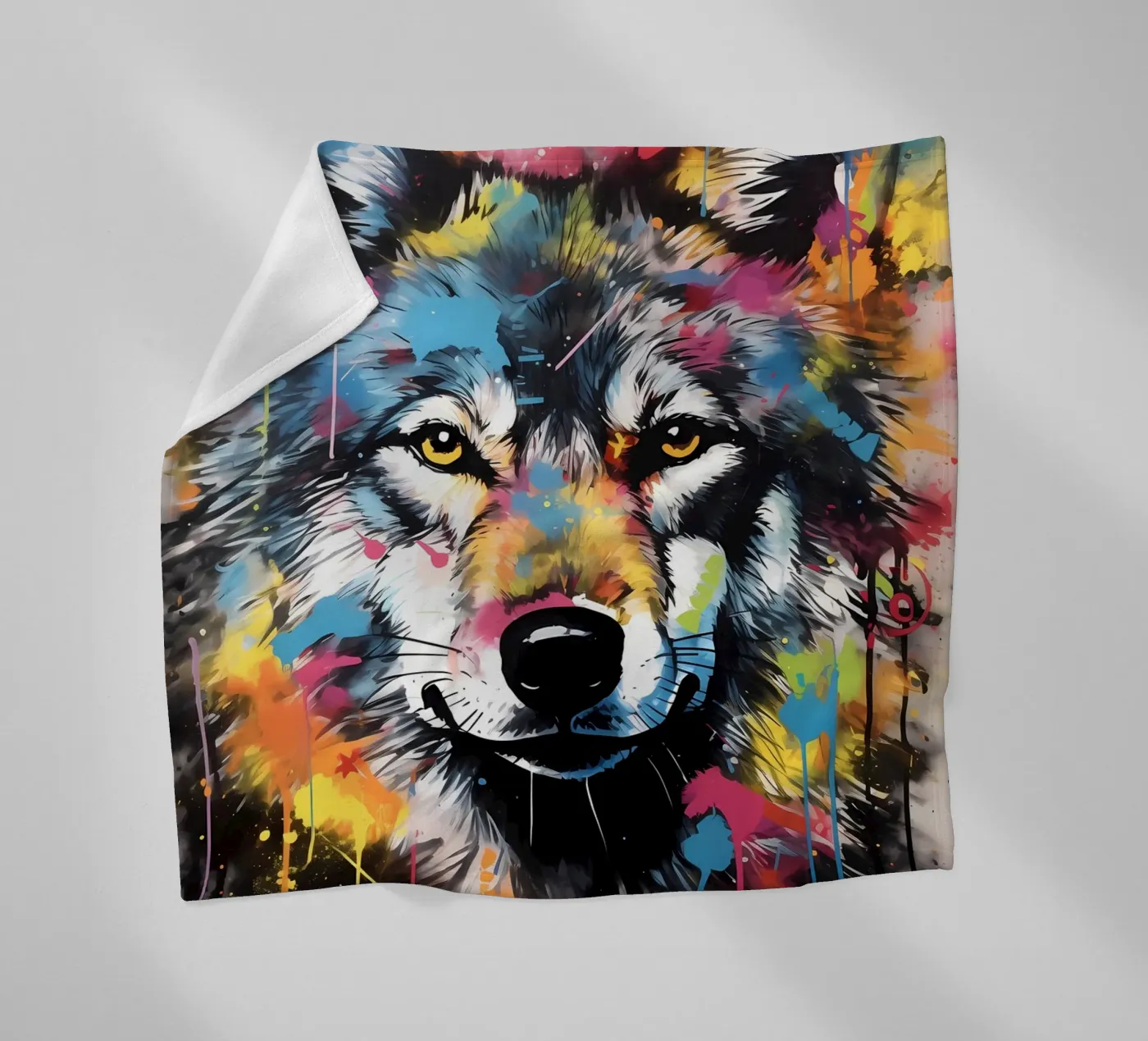 Wolf Dier fleecedeken van Pierre Walton