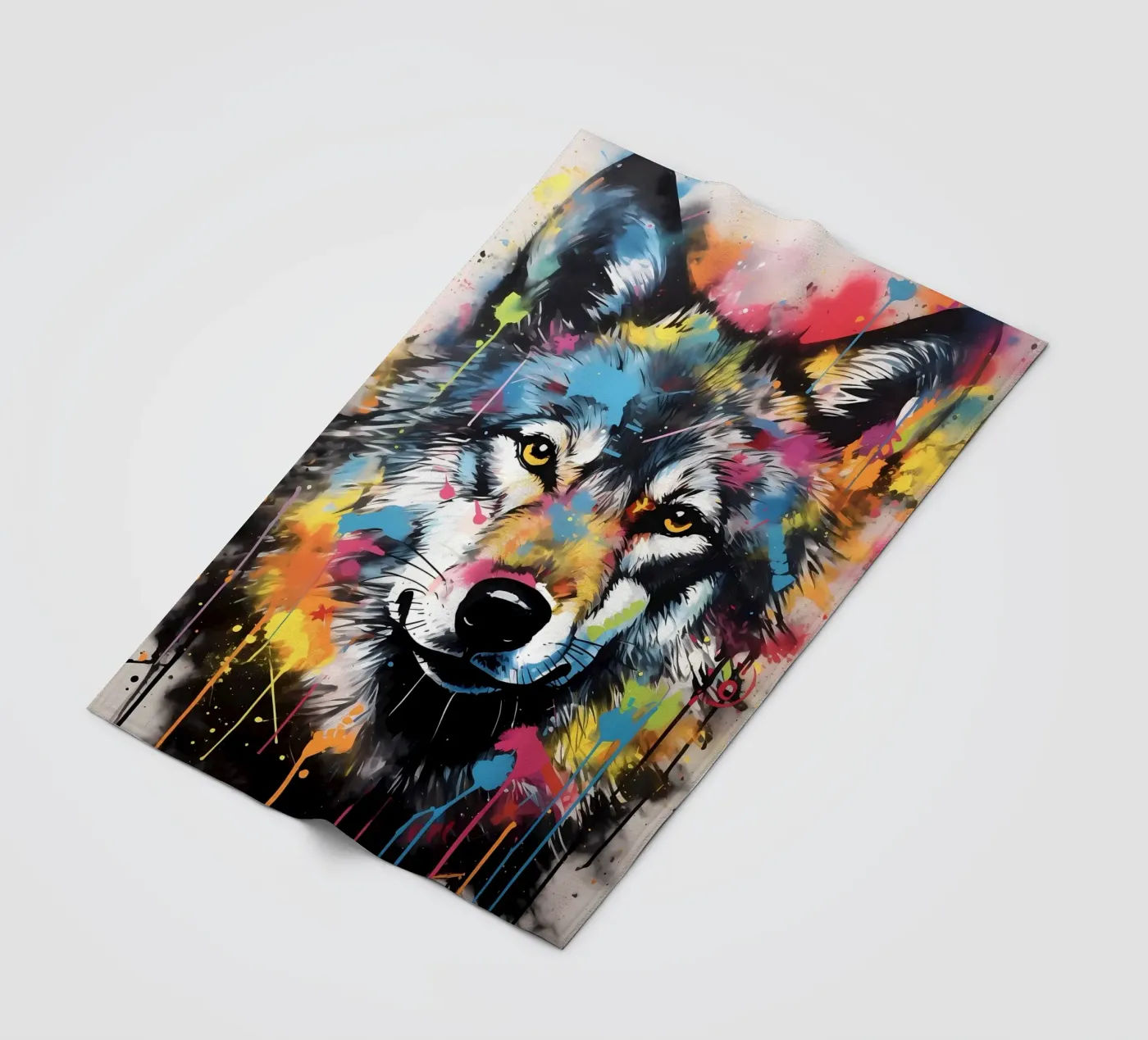 Wolf Dier fleecedeken van Pierre Walton