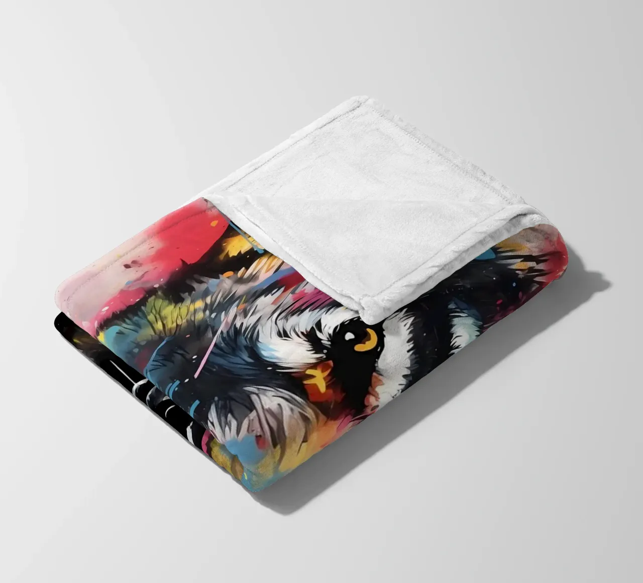 Wolf Animal fleece blanket by Pierre Walton