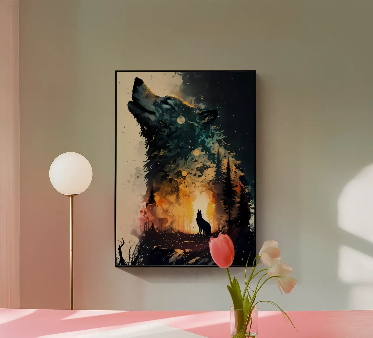 Wolf Animal acrylic glass by Pierre Walton
