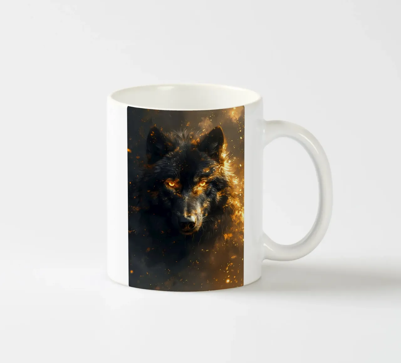 Animale lupo tazza in ceramica da Pierre Walton