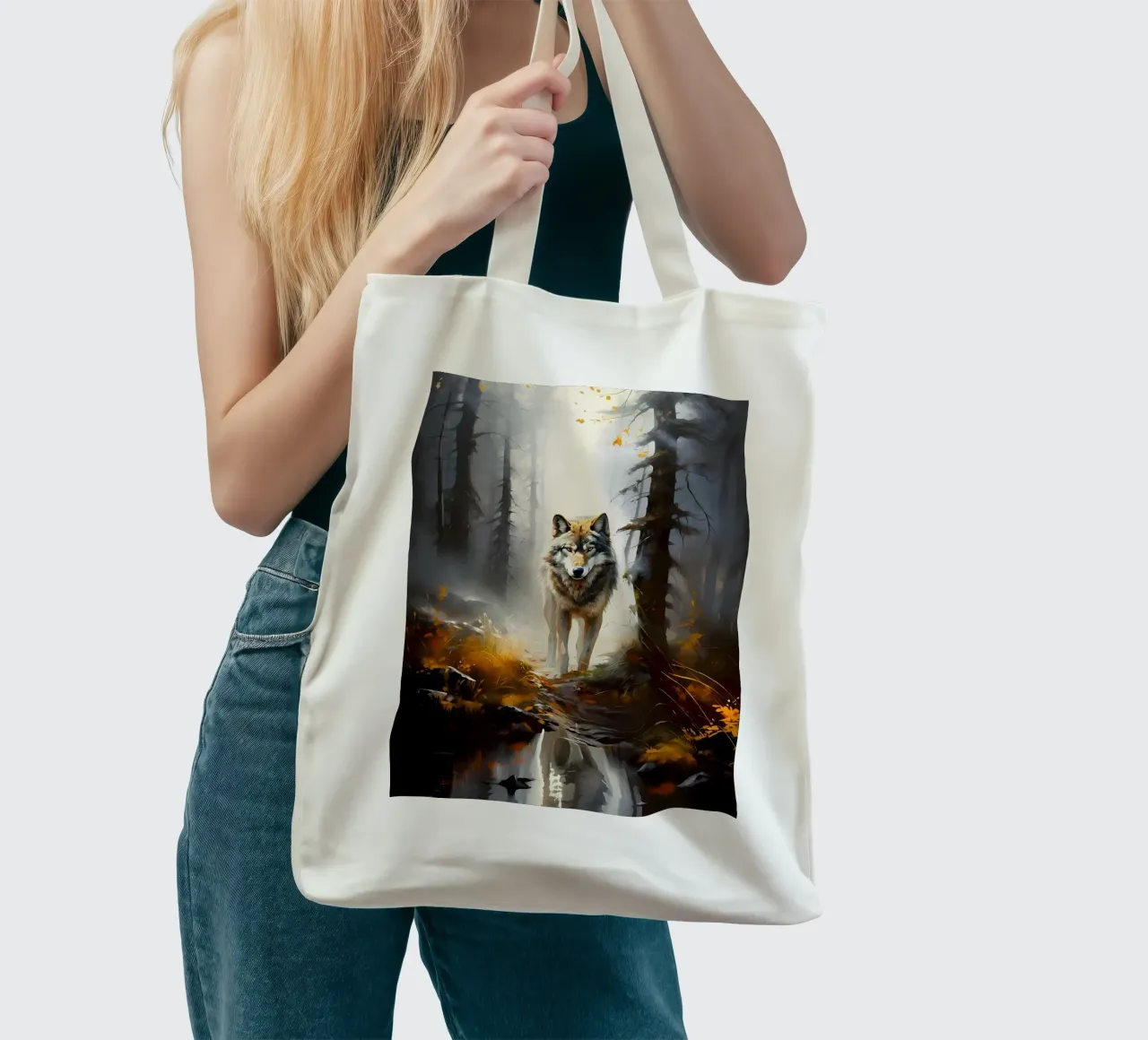Wolf Animal tote bag by Pierre Walton