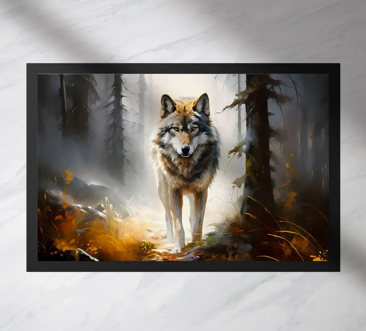 Wolf Animal doormat by Pierre Walton
