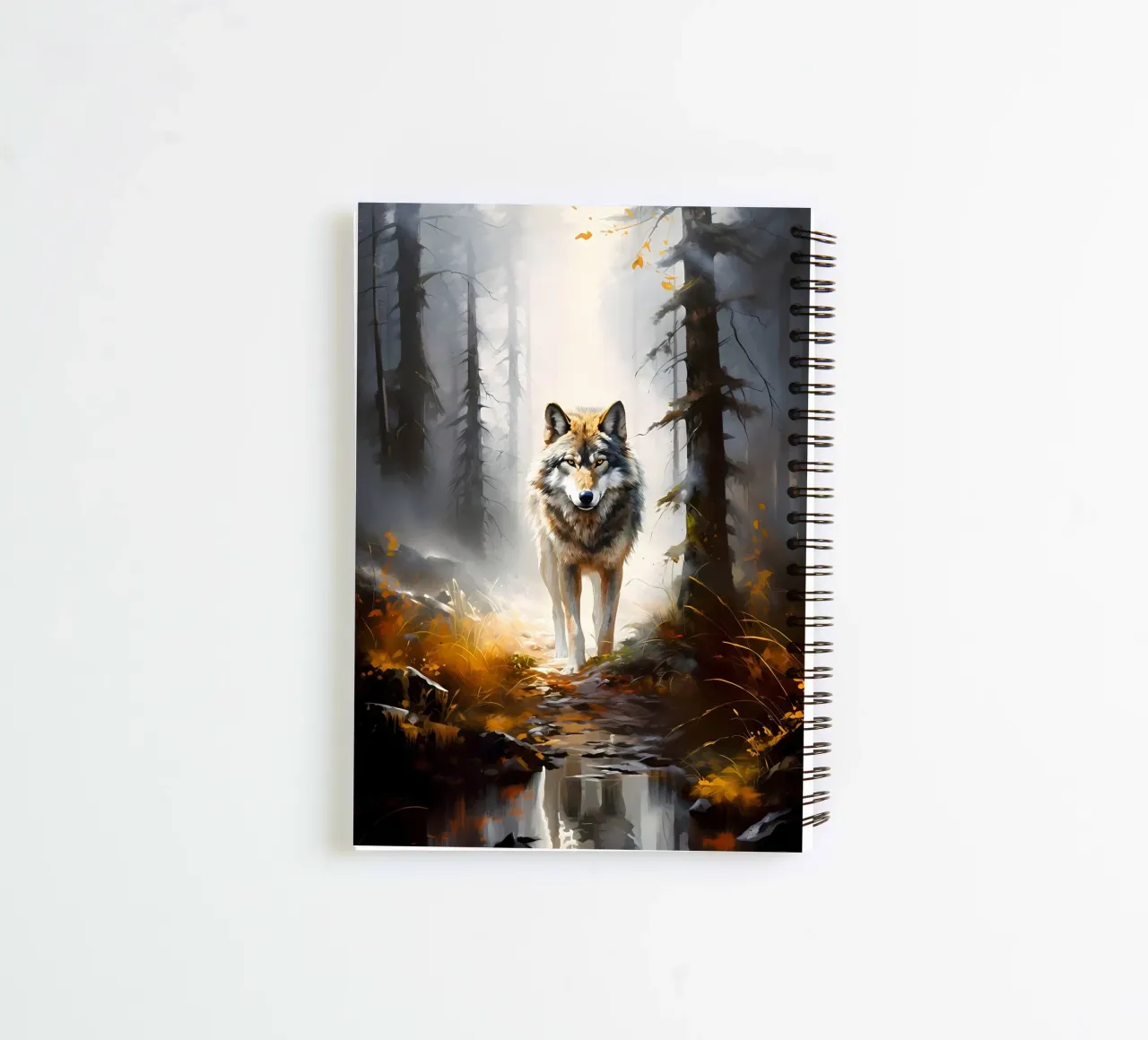 Wolf Animal spiral notebook by Pierre Walton