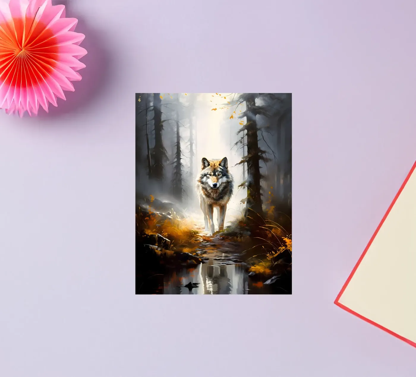 Wolf Dier sticker van Pierre Walton