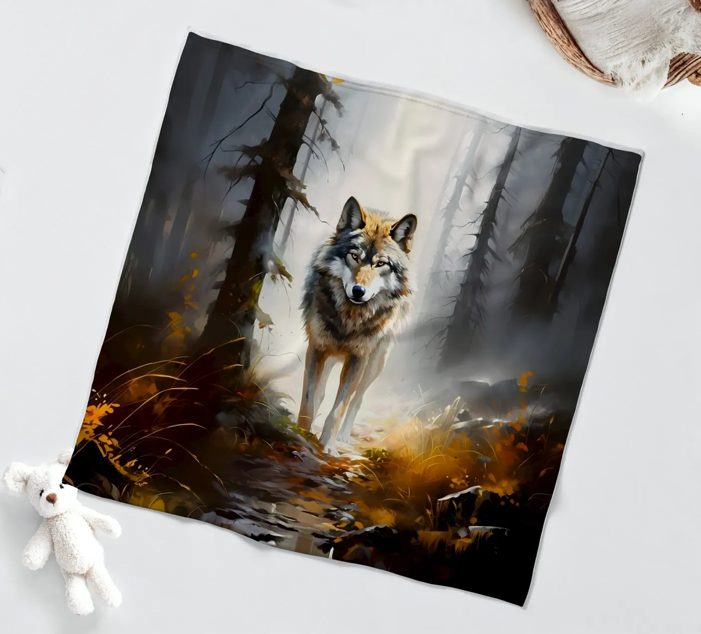 Wolf Animal fleecedeken van Pierre Walton