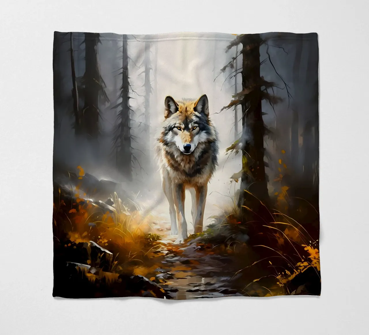 Animale lupo coperta in pile da Pierre Walton
