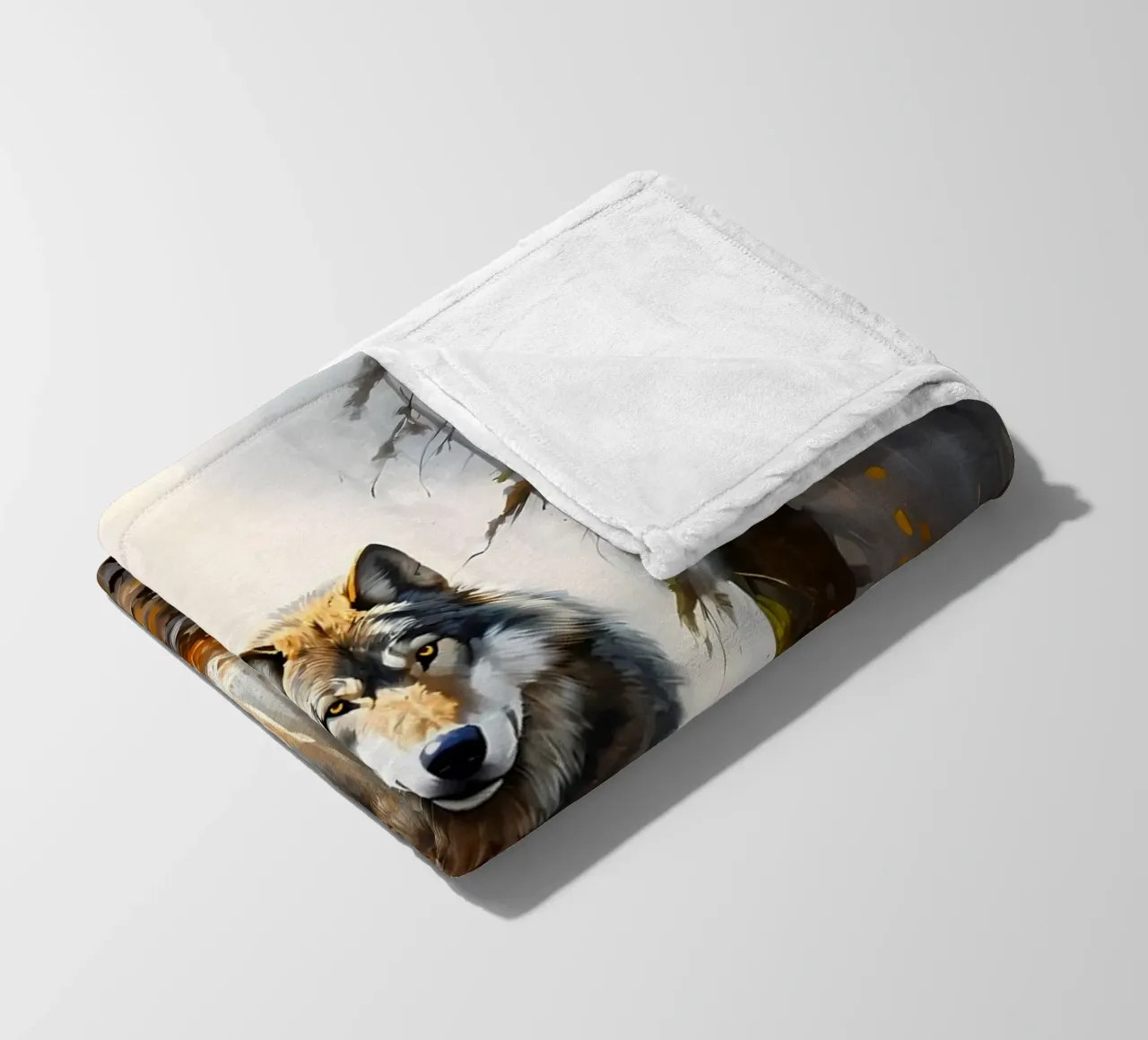 Animale lupo coperta in pile da Pierre Walton