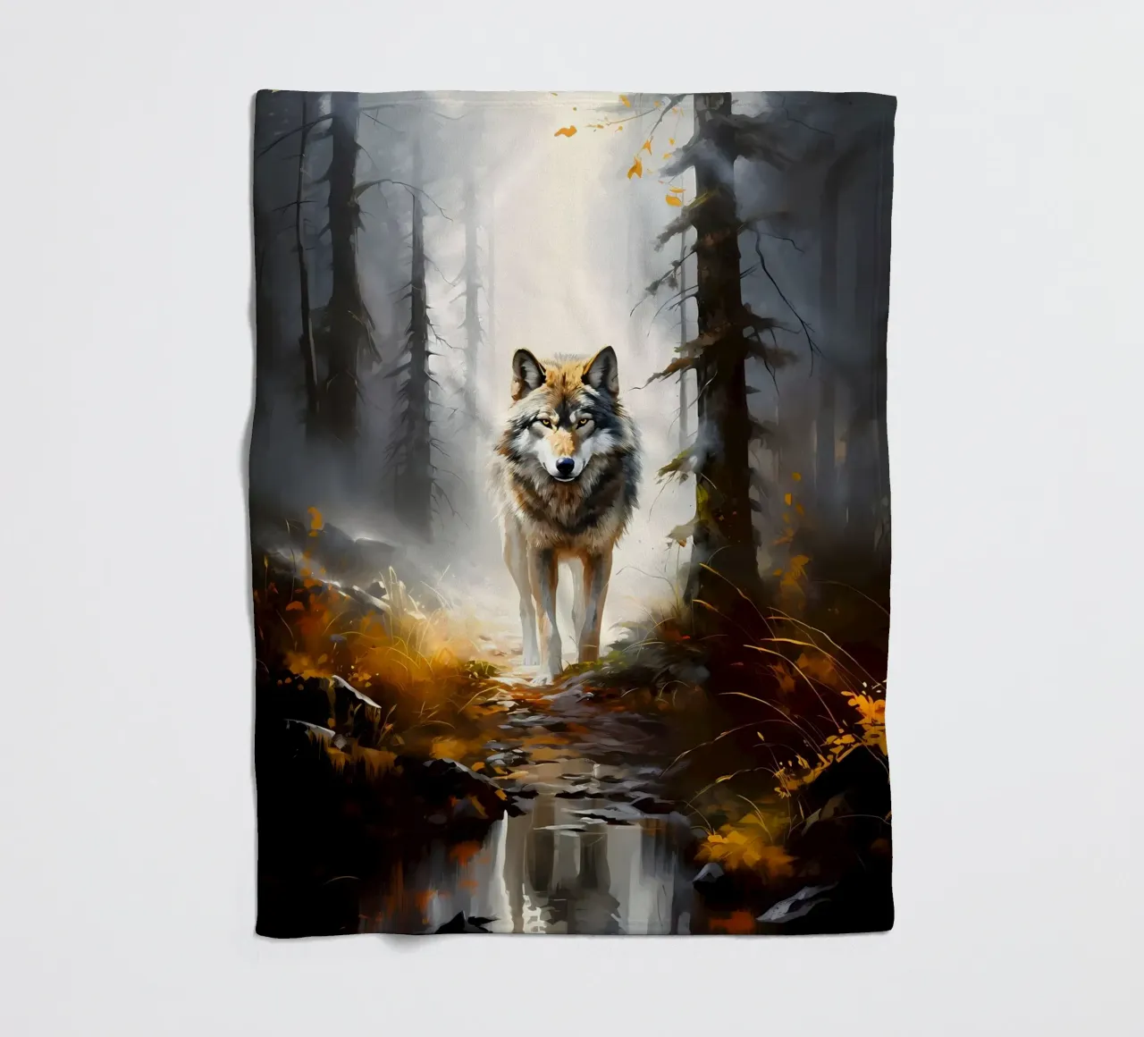Animale lupo coperta in pile da Pierre Walton
