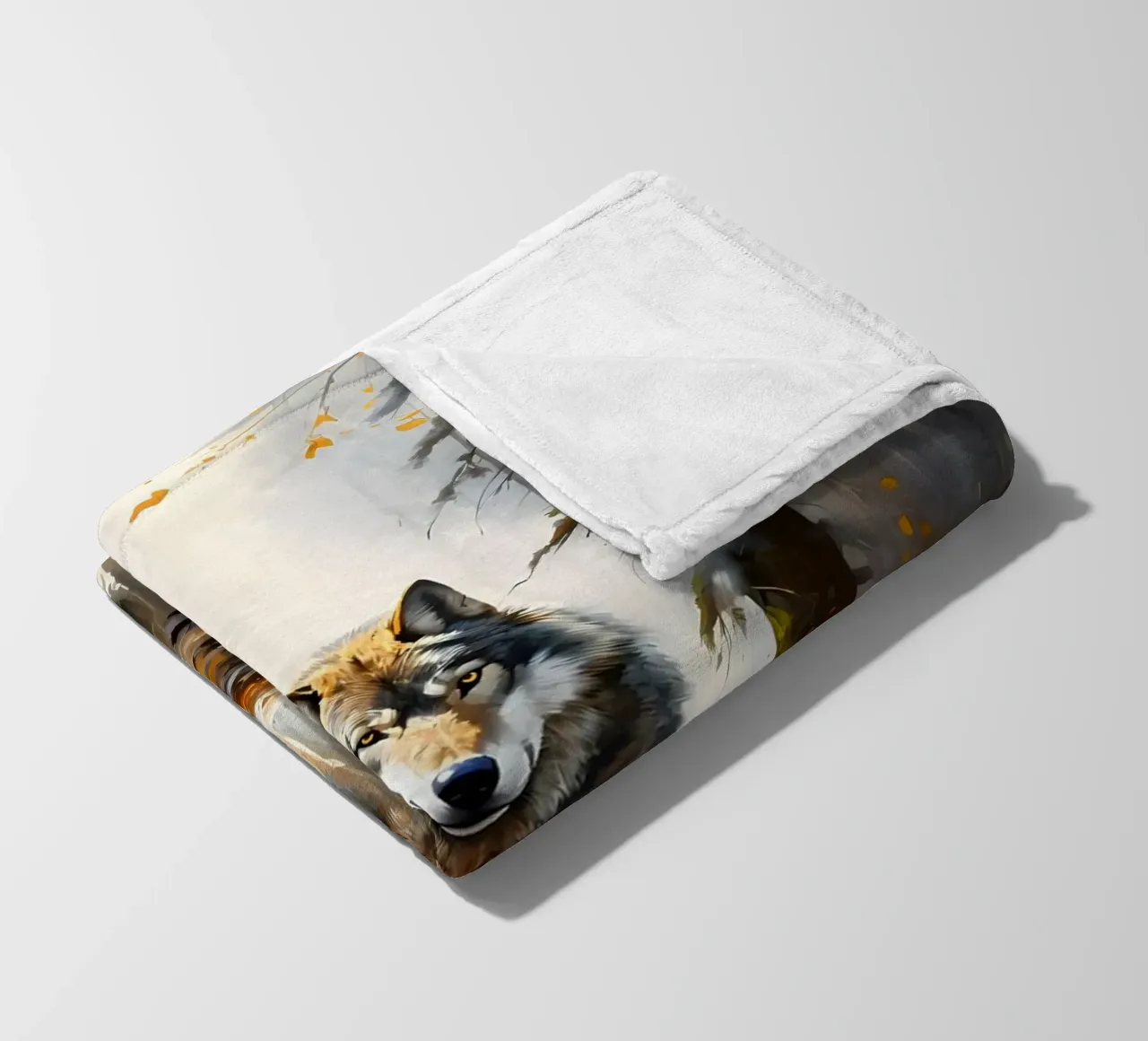 Animale lupo coperta in pile da Pierre Walton