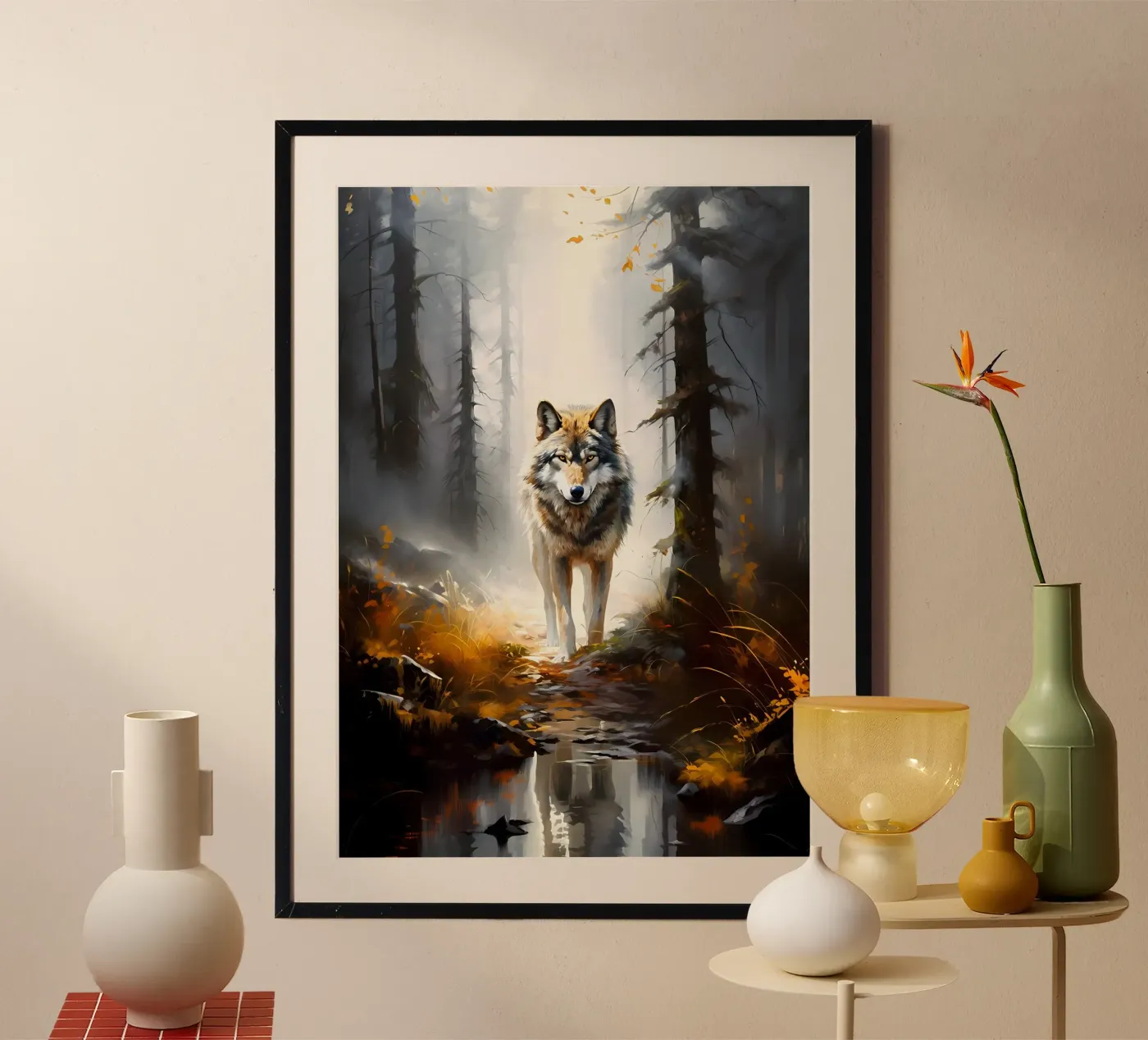 Wolf Animal poster van Pierre Walton