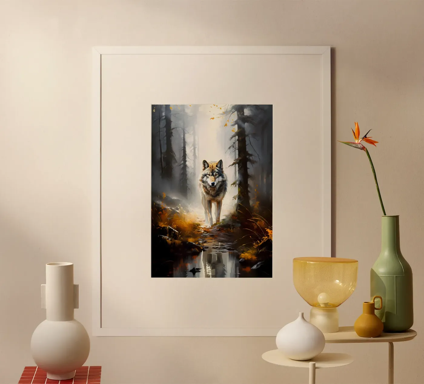 Wolf Animal poster van Pierre Walton