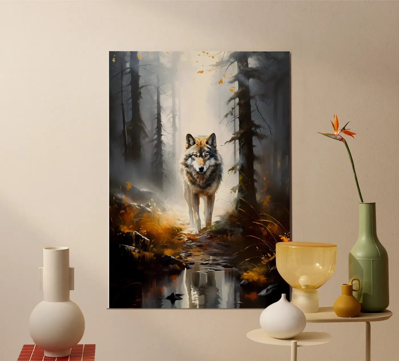 Wolf Animal poster van Pierre Walton