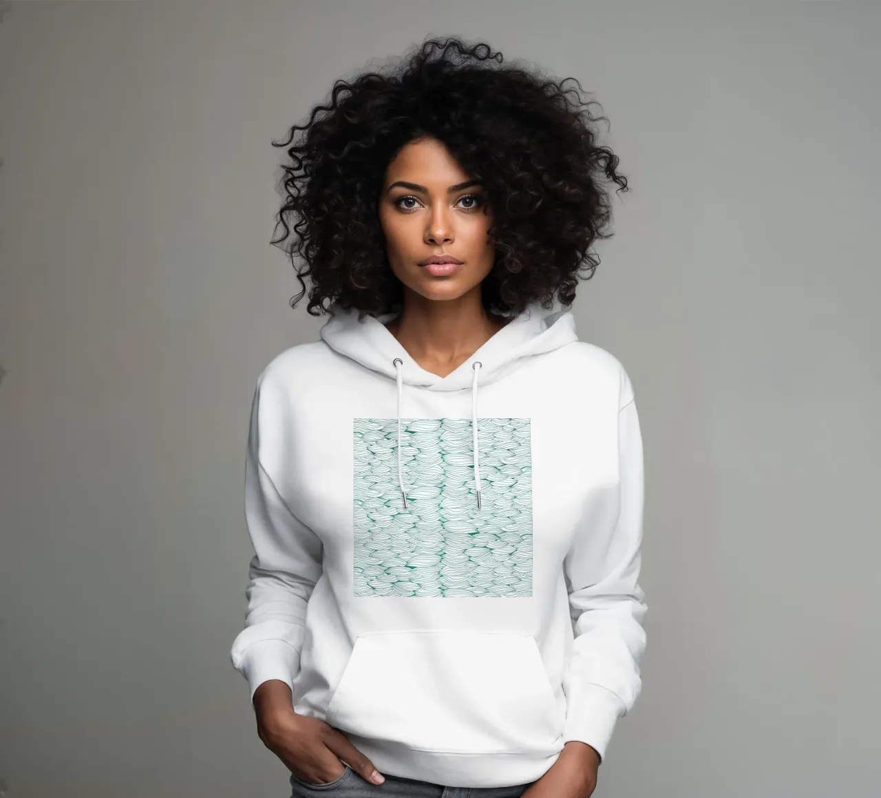 Dancing Feathers felpa con cappuccio da Pom Graphic Design