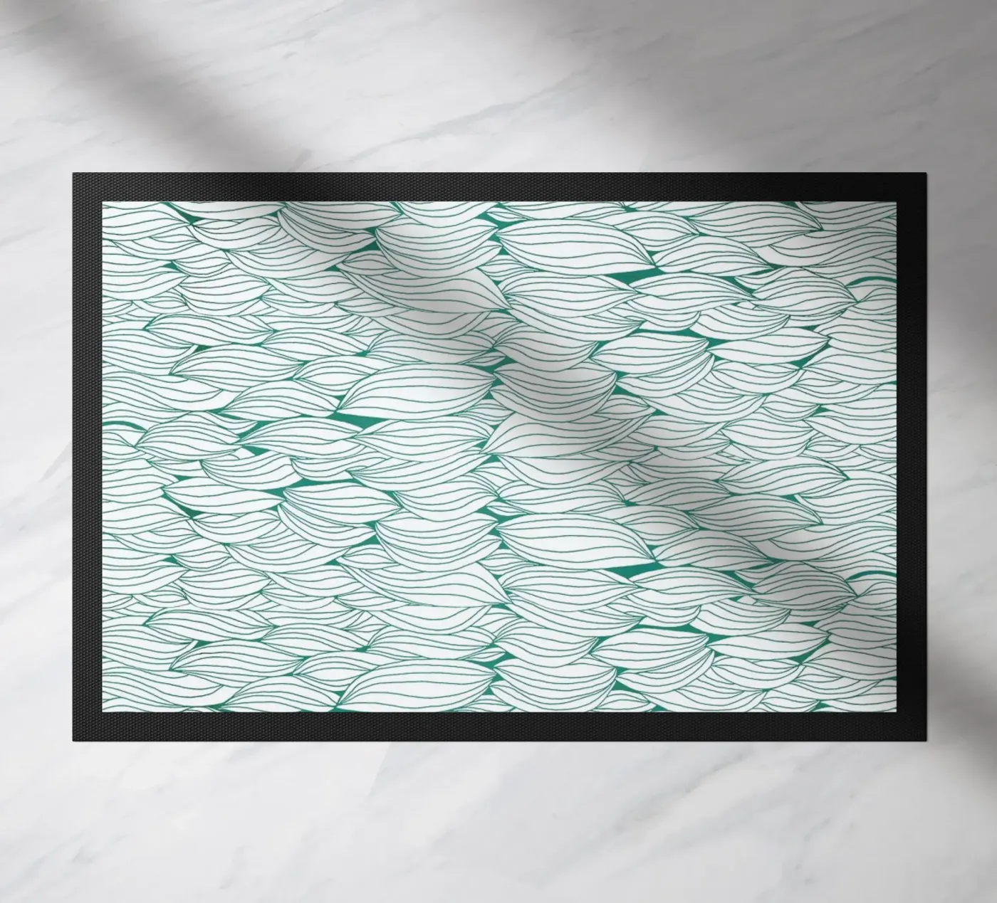 Dancing Feathers doormat by Pom Graphic Design