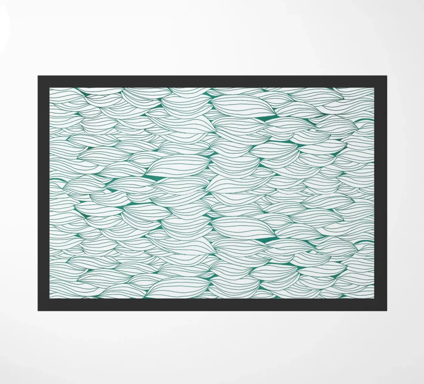 Dancing Feathers doormat by Pom Graphic Design