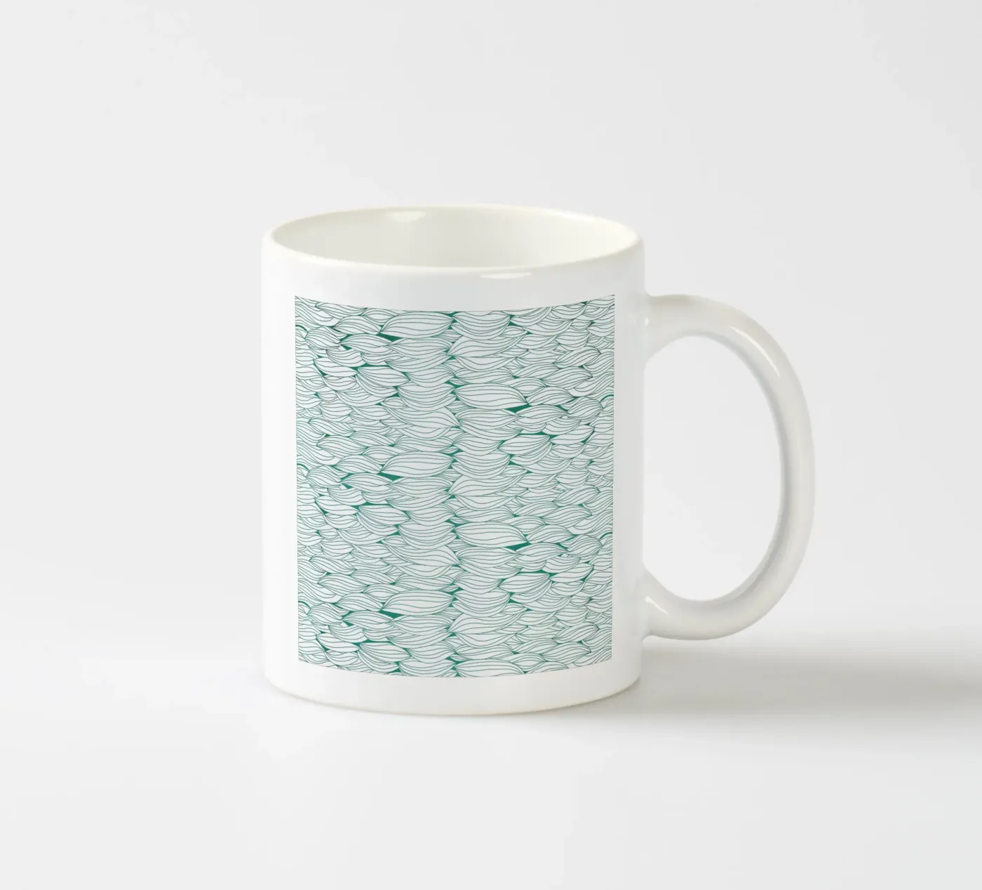 Dancing Feathers ceramic mug by Pom Graphic Design