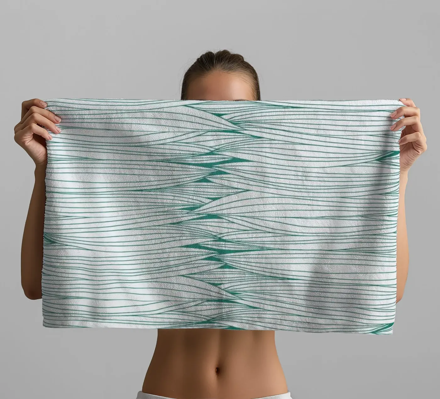 Dancing Feathers badhanddoek van Pom Graphic Design