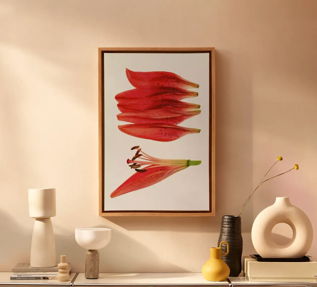 Lilly canvas met Baklijst van Curious Collections by Marielle Leenders