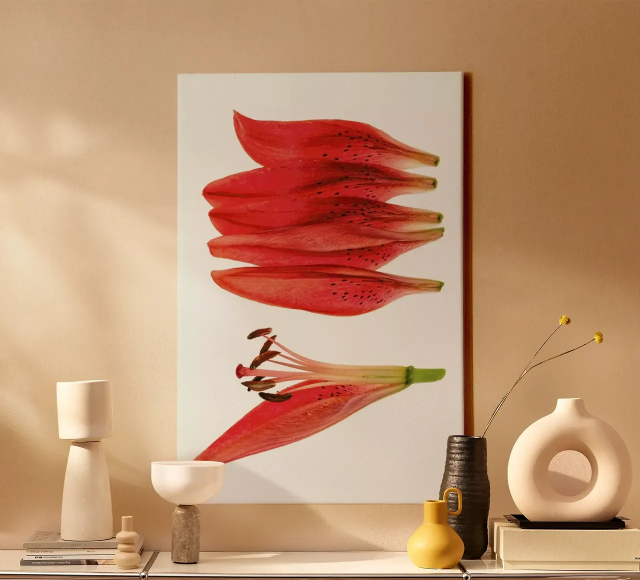Lilly canvas met Baklijst van Curious Collections by Marielle Leenders