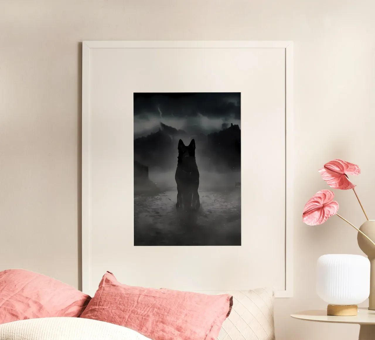 Animale lupo poster con telaio in plastica da Pierre Walton