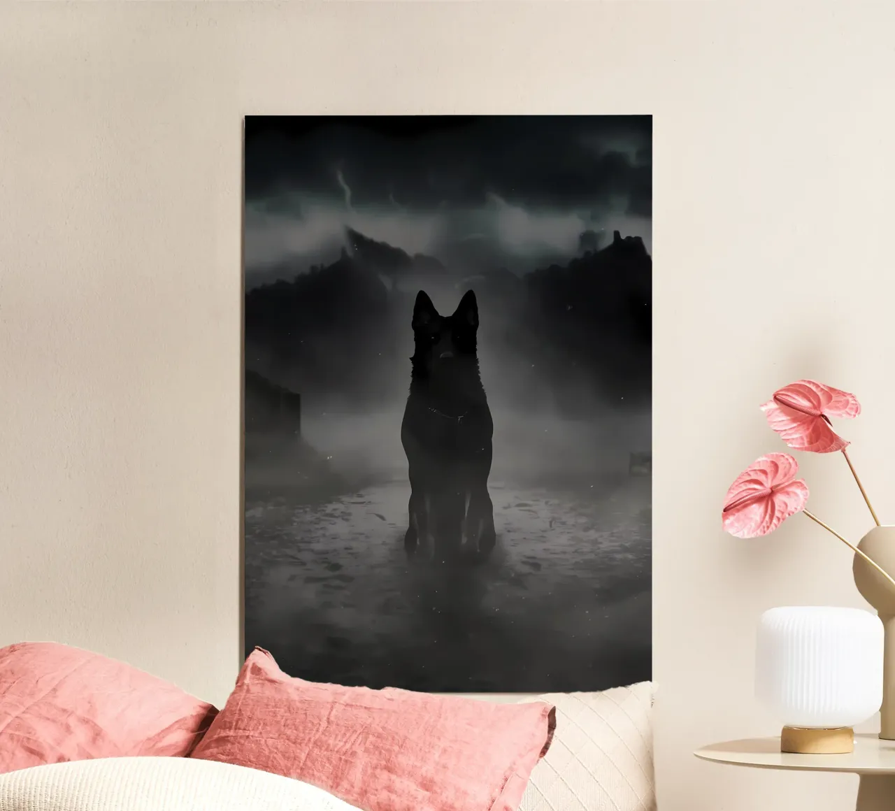 Animale lupo poster con telaio in plastica da Pierre Walton