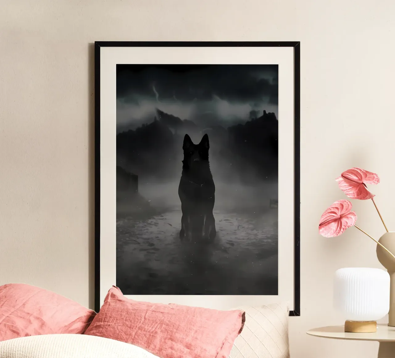 Animale lupo poster con telaio in plastica da Pierre Walton