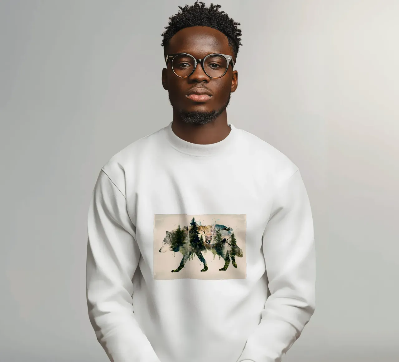 Animale lupo felpa da Pierre Walton