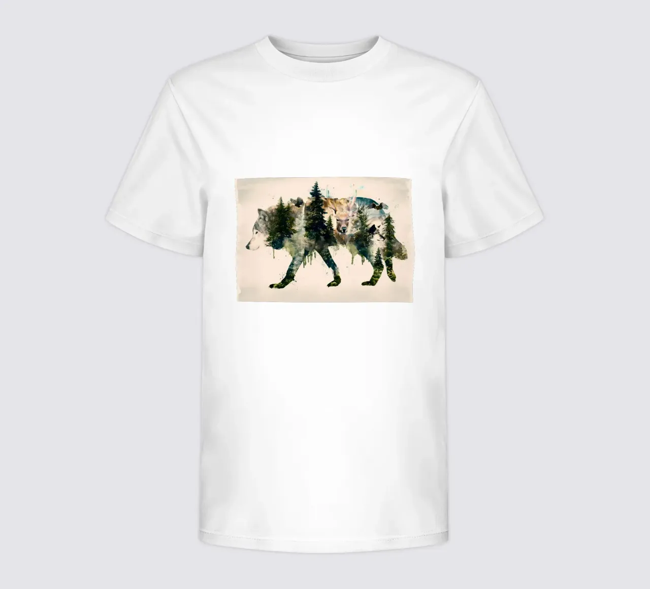 Wolf Animal kids t-shirt by Pierre Walton