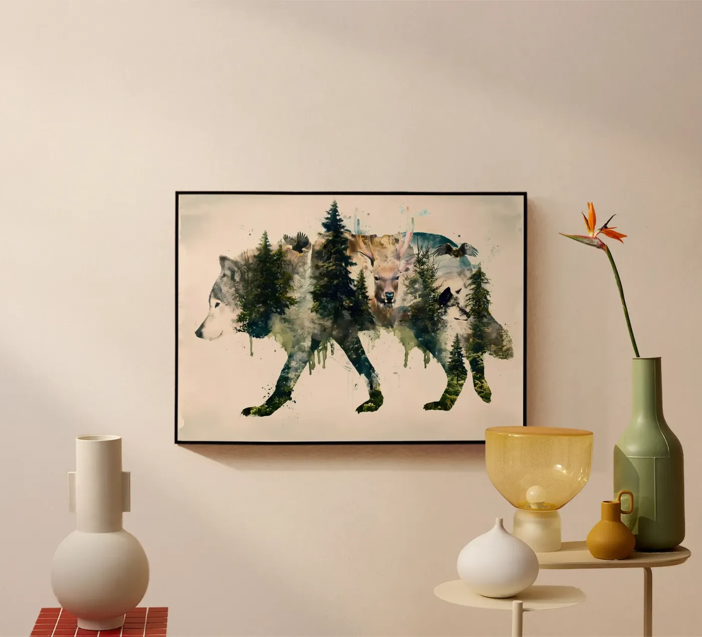 Wolf Animal plexiglass da Pierre Walton