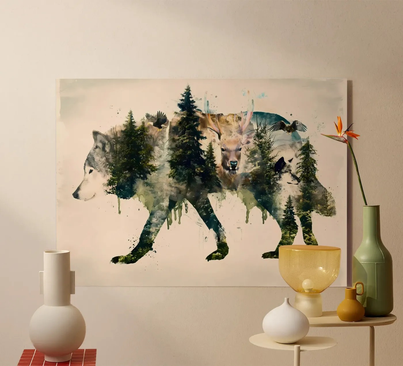 Wolf Animal plexiglass da Pierre Walton