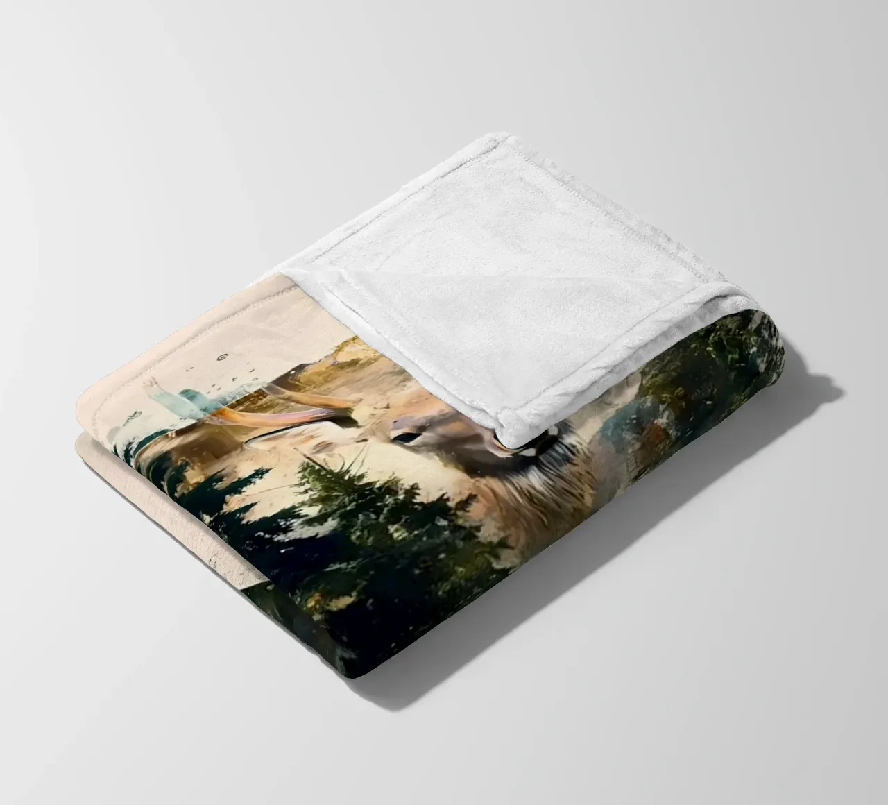 Wolf Animal fleece blanket by Pierre Walton
