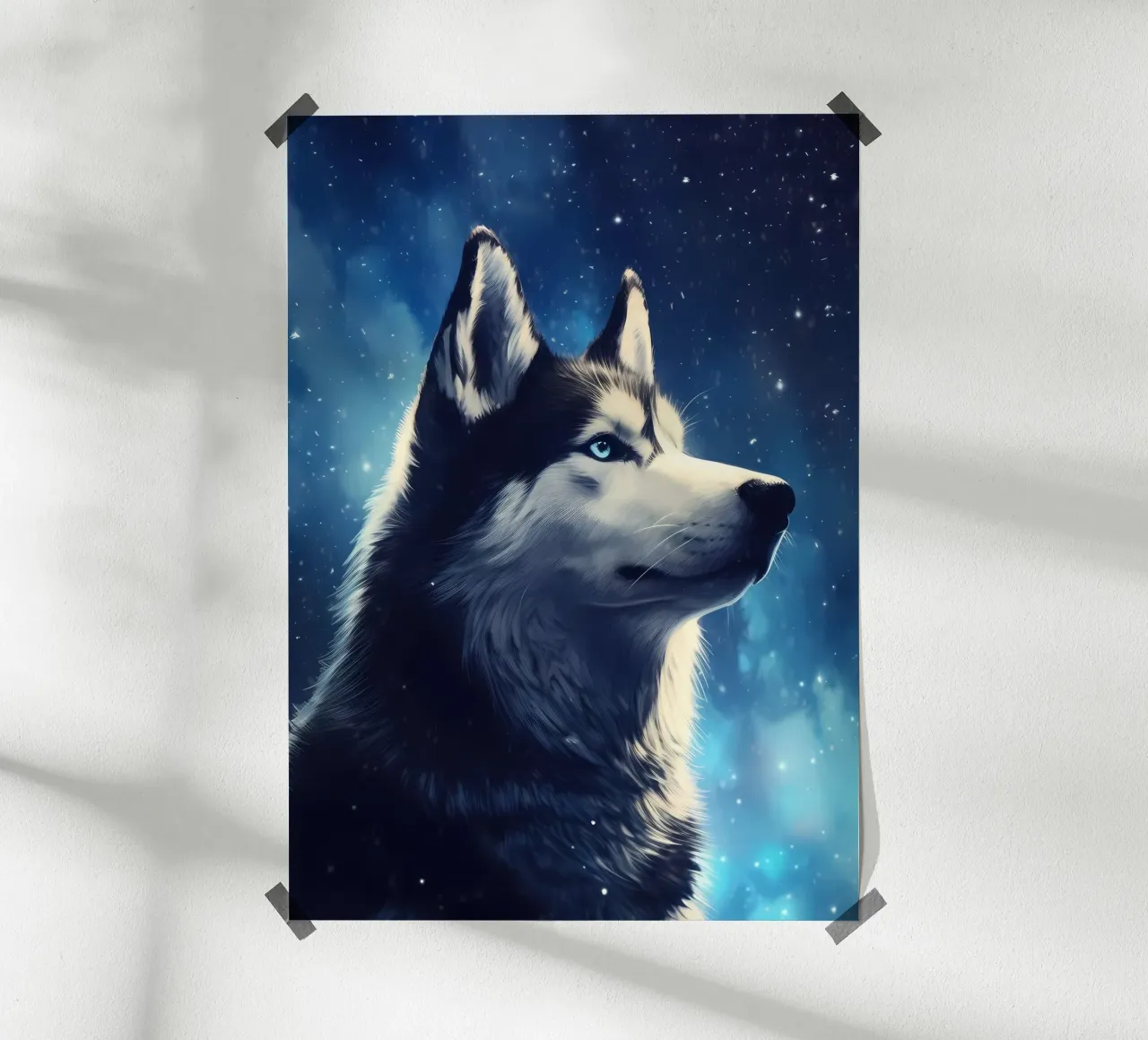 Animale lupo poster con telaio in plastica da Pierre Walton