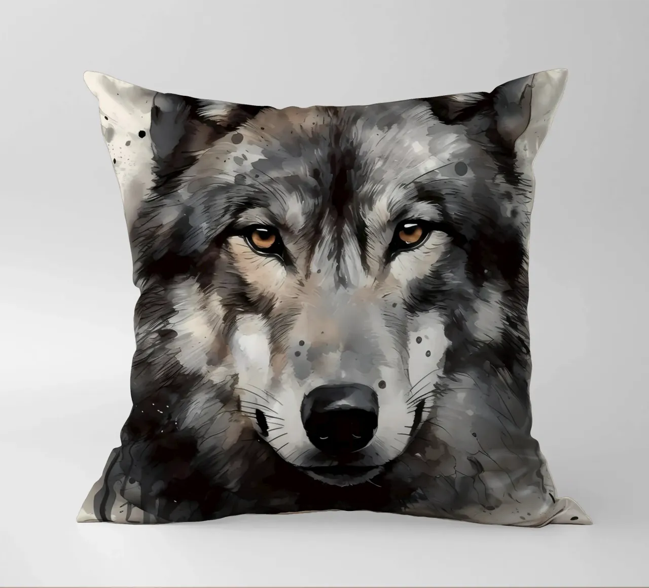 Wolf Animal decorative cushion by Pierre Walton