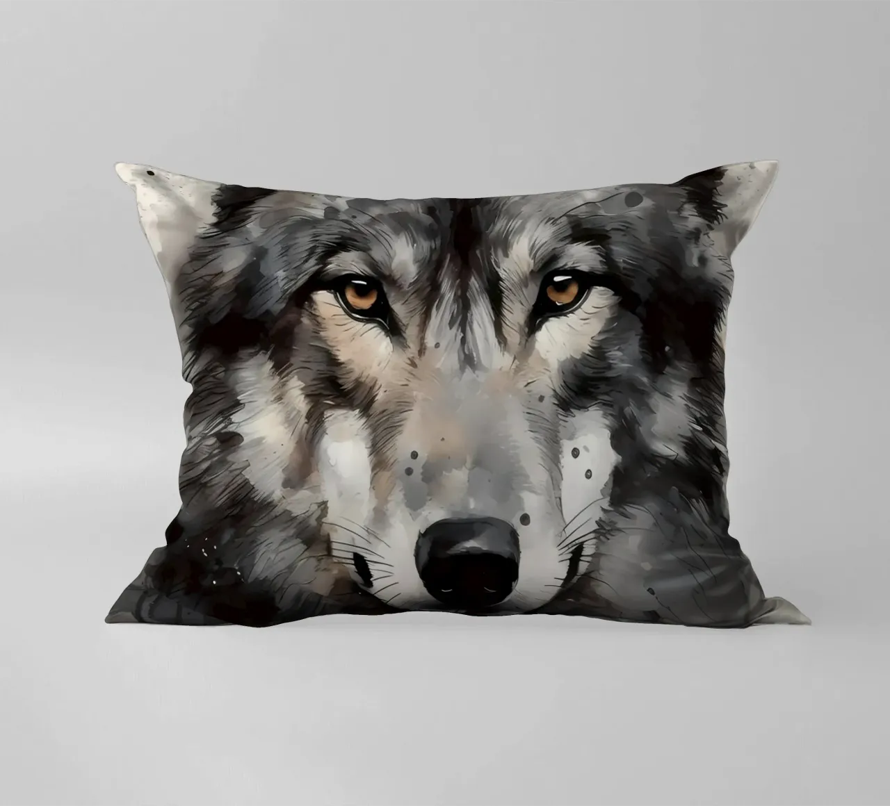 Wolf Animal decorative cushion by Pierre Walton