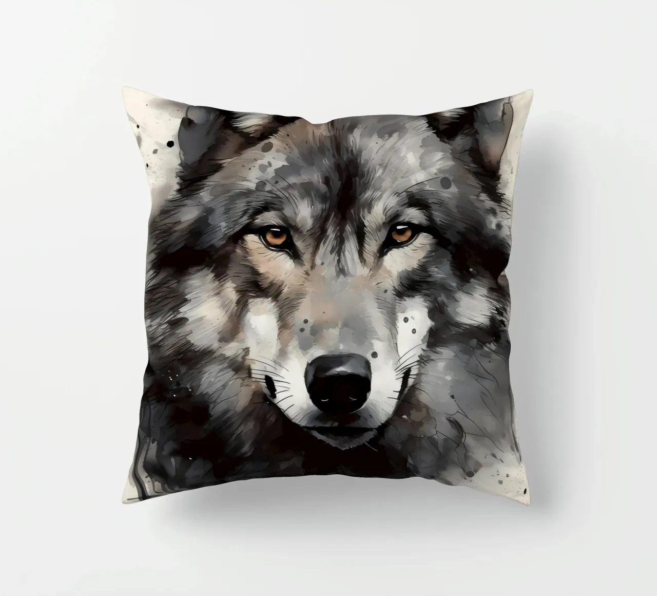 Wolf Animal decorative cushion by Pierre Walton