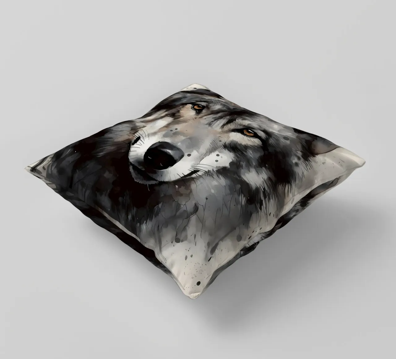 Wolf Animal decorative cushion by Pierre Walton