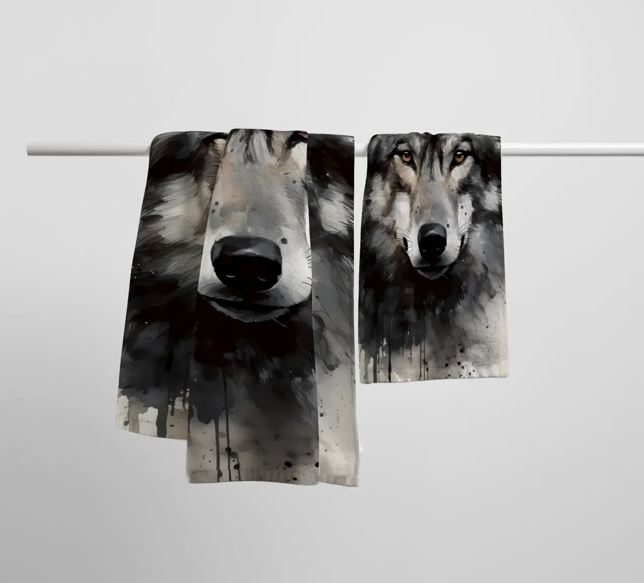 Animale lupo asciugamano da bagno da Pierre Walton