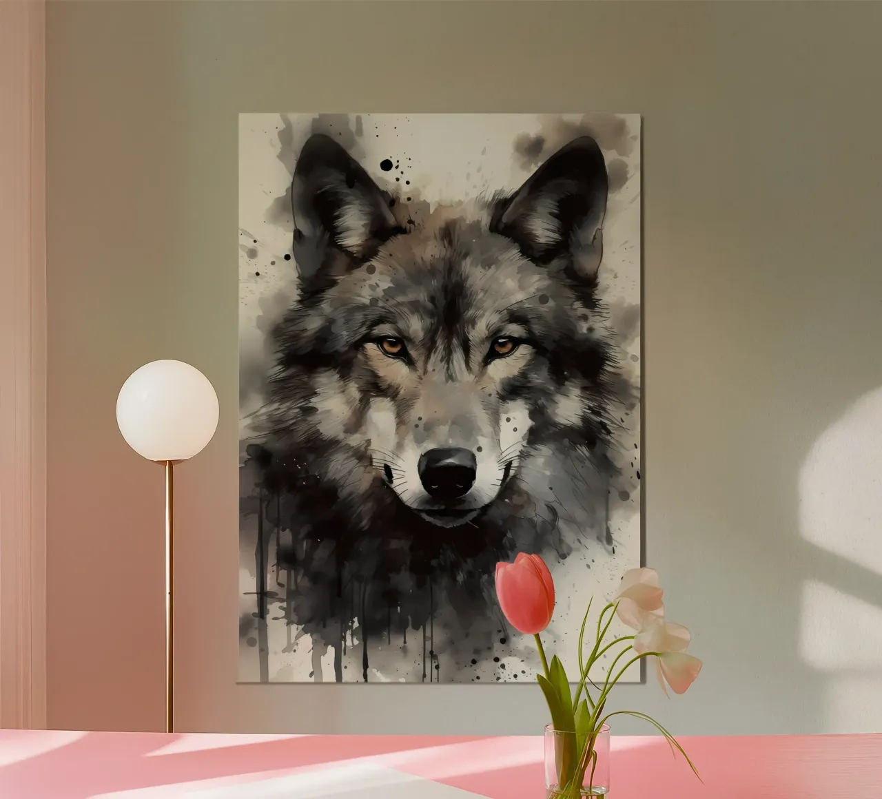 Animale lupo carta hahnemühle da Pierre Walton