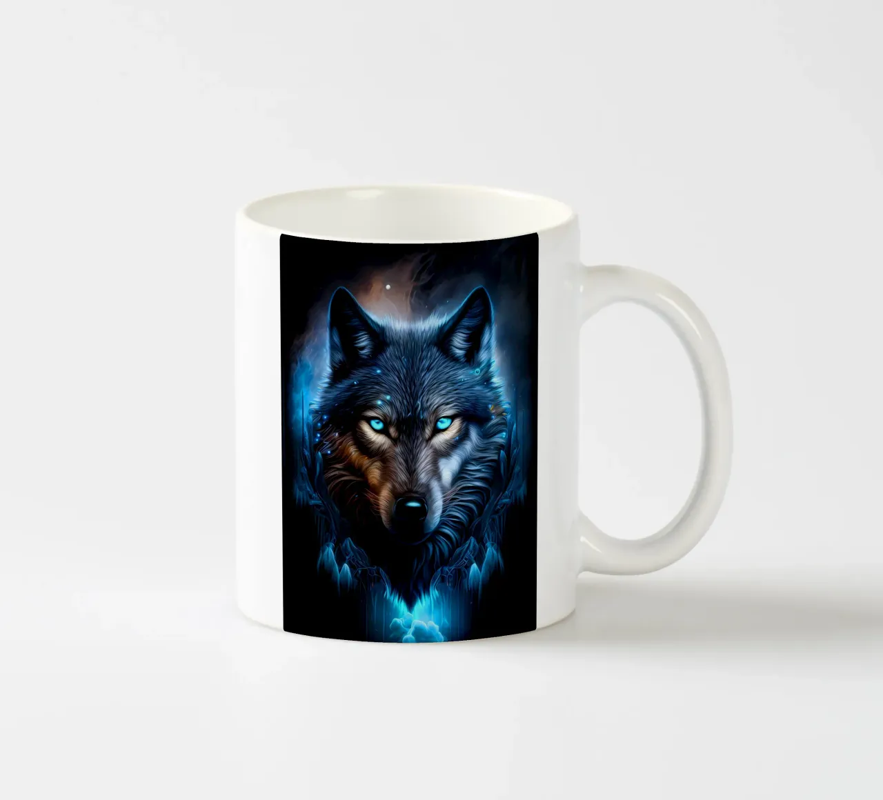 Animale lupo tazza in ceramica da Pierre Walton
