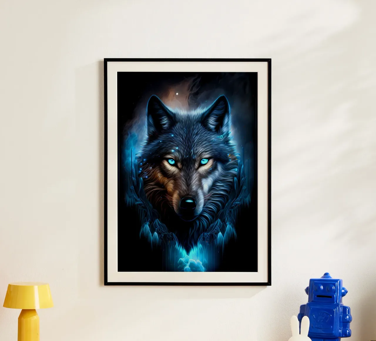 Wolf Dier poster van Pierre Walton