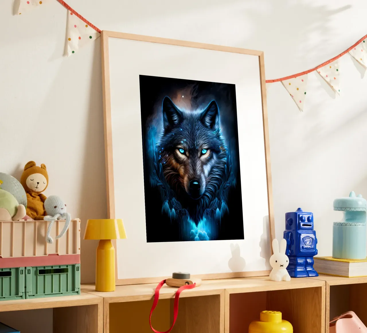 Wolf Dier poster van Pierre Walton