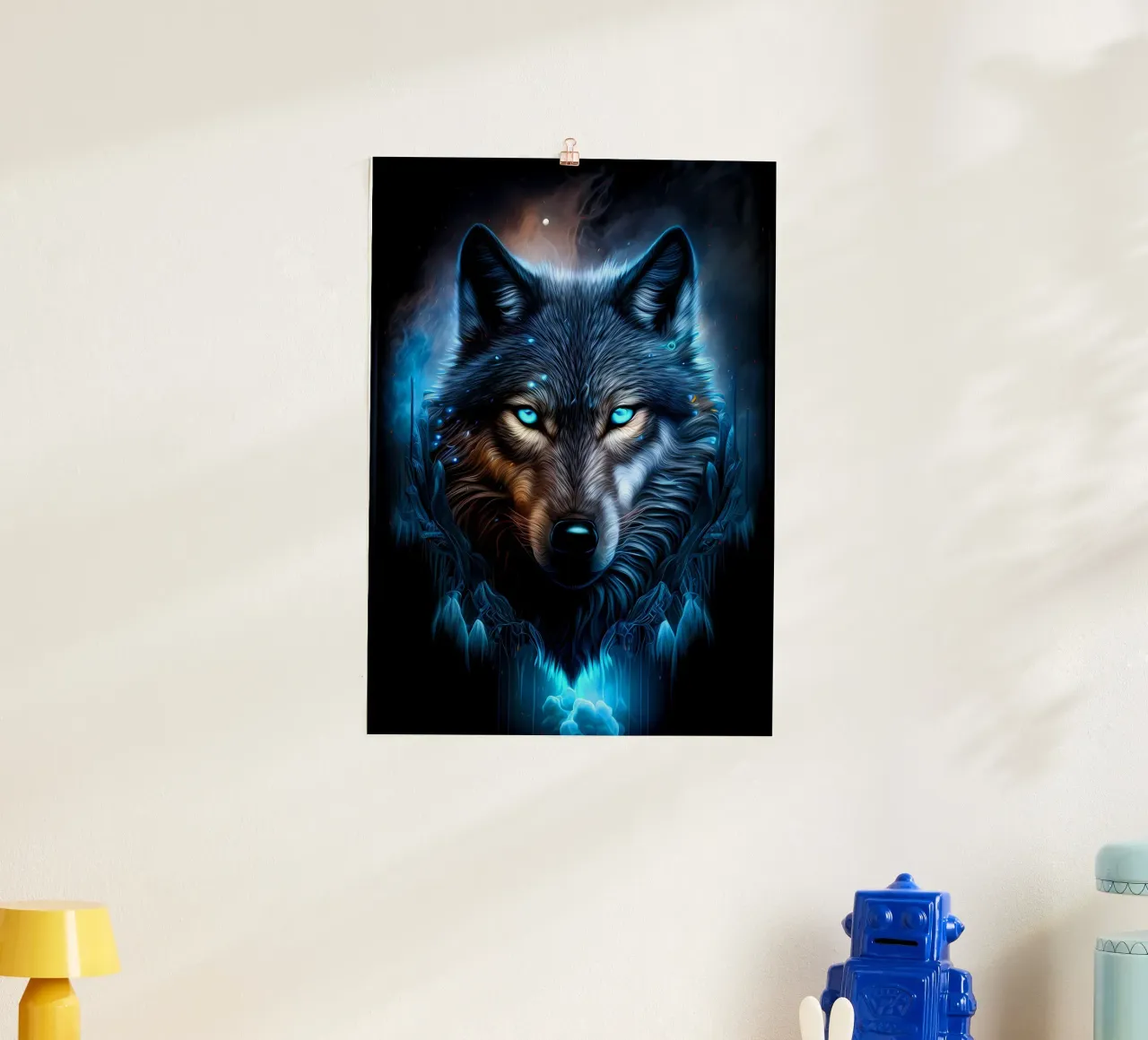 Wolf Dier poster van Pierre Walton