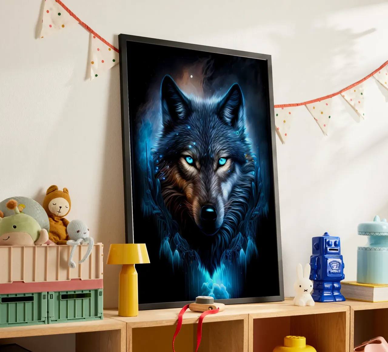 Wolf Dier poster van Pierre Walton
