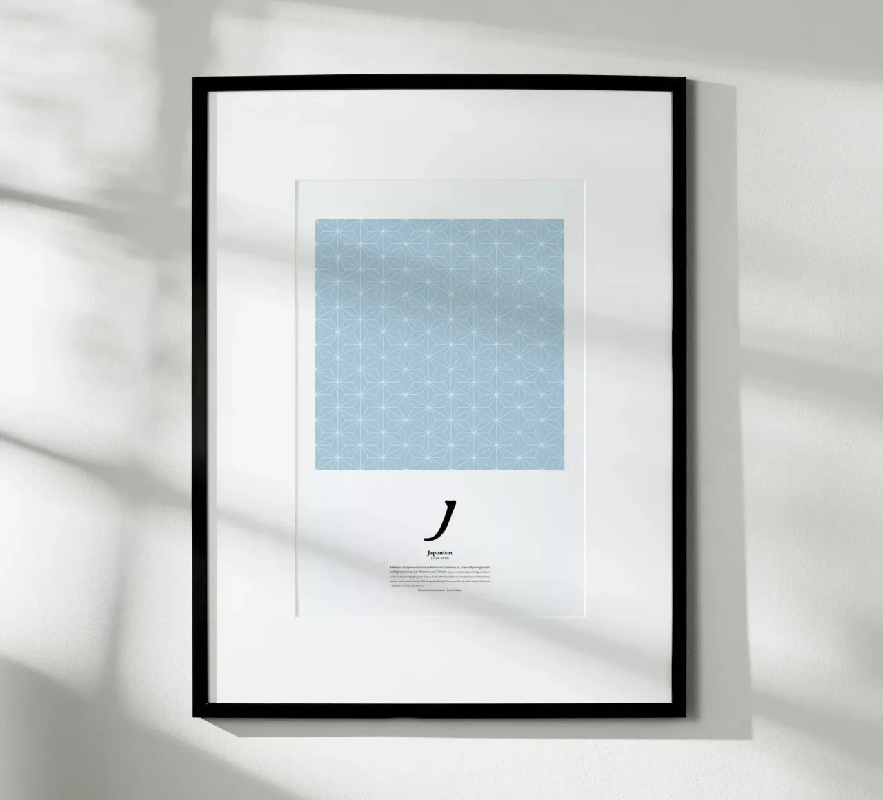 J - Japonism poster con telaio in legno da The True Type