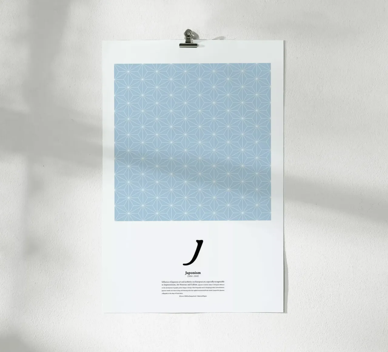 J - Japonism poster con telaio in legno da The True Type